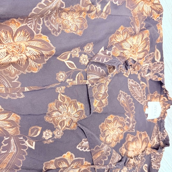 Misa Lorena Dress in Colombe d'or Flora fit and flair long sleeve dress midi sm - Picture 3 of 6